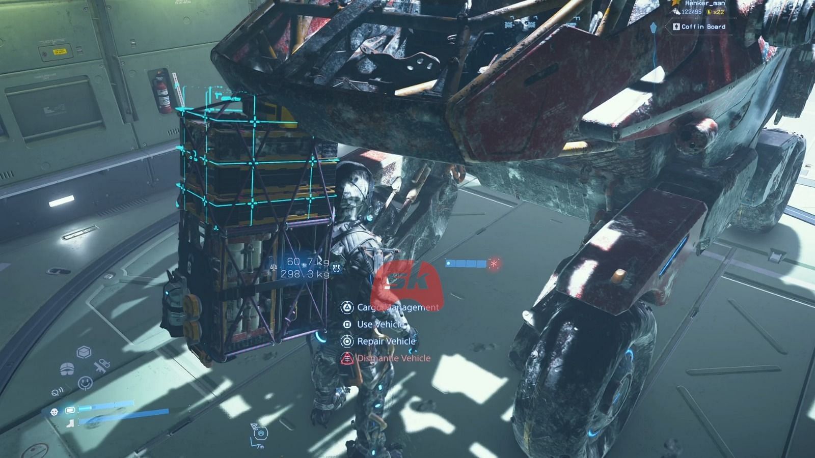 Fix vehicles in a garage (Image via Sportskeeda Gaming || Sony Interactive Entertainment)